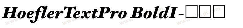 HoeflerTextPro BoldI字体转换